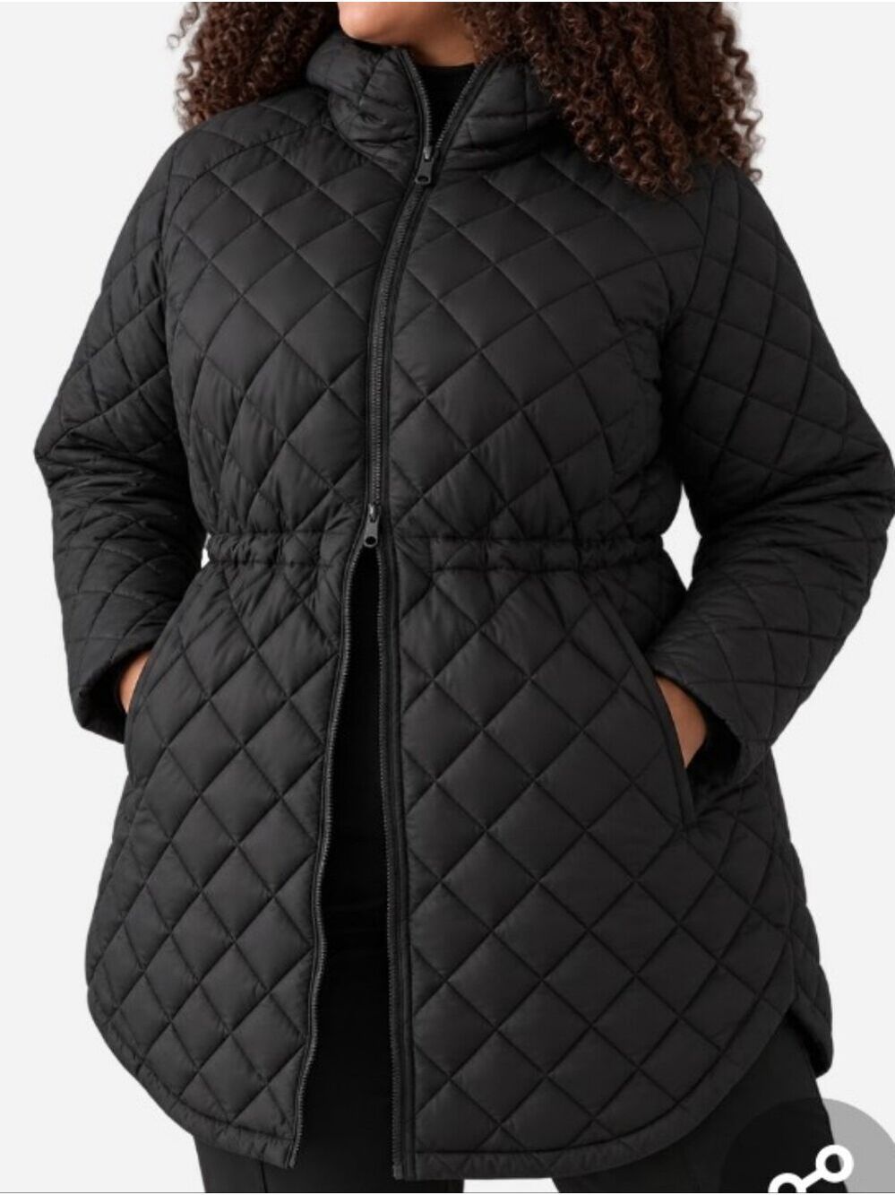 Athleta Whisper Featherless Parka Quilted Hooded Size 3X